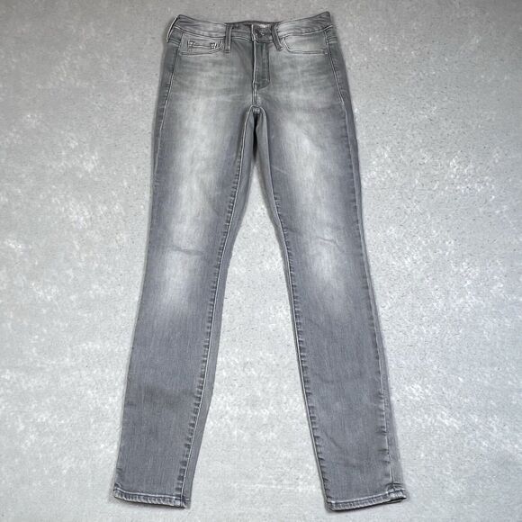 Athleta Sculptek Jeans Womens Size 0 Gray Stretch Skinny Ankle Denim Sculpting - Picture 1 of 13